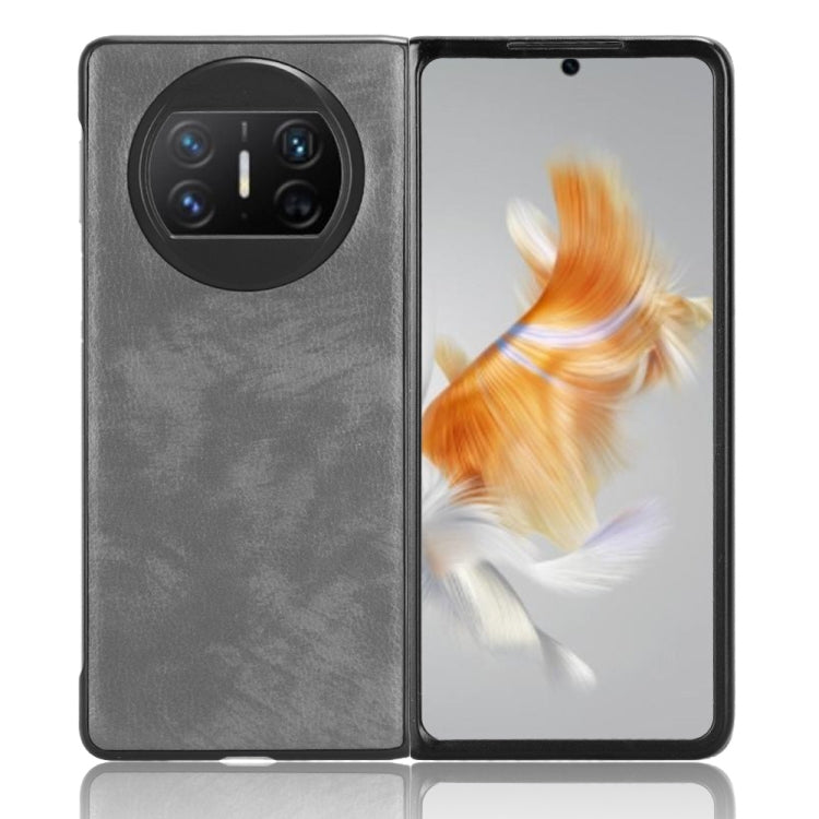 For Huawei Mate X3 Litchi Texture Phone Case(Grey) - Huawei Cases by buy2fix | Online Shopping UK | buy2fix
