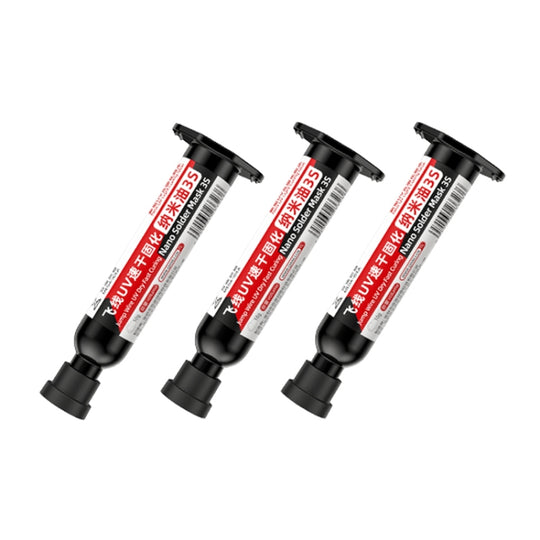 Qianli MEGA-IDEA Nano masque de soudure 3S fil de saut UV sec colle à durcissement rapide 3 pièces