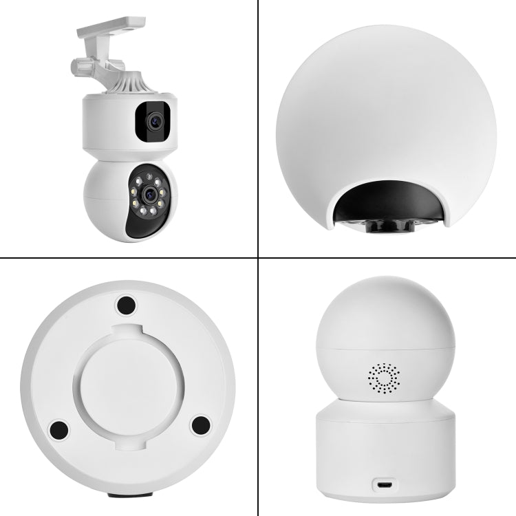 YT66 Dual 2MP Wireless Smart PTZ Camera, Plug:US Plug by buy2fix