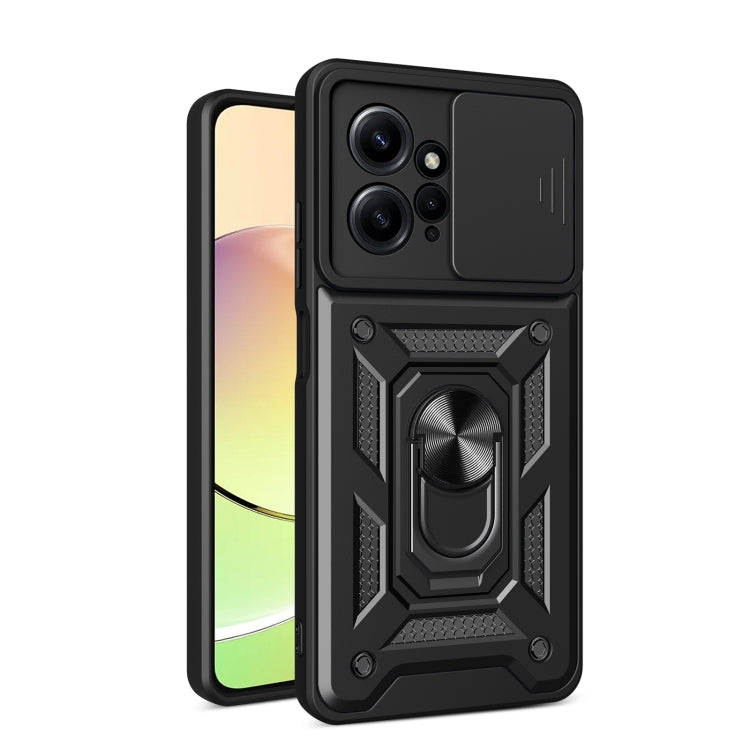 For Xiaomi Redmi Note 12 4G Global Sliding Camera Cover Design Phone Case(Black) by buy2fix