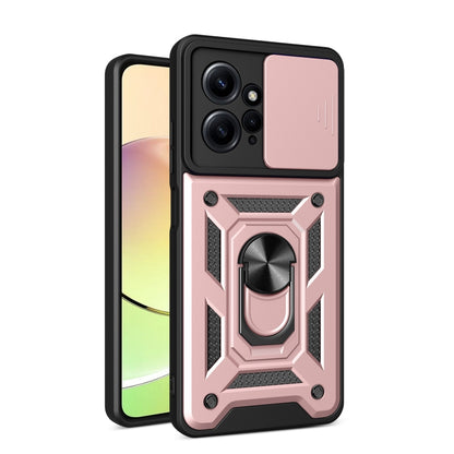 For Xiaomi Redmi Note 12 4G Global Sliding Camera Cover Design Phone Case(Rose Gold) by buy2fix