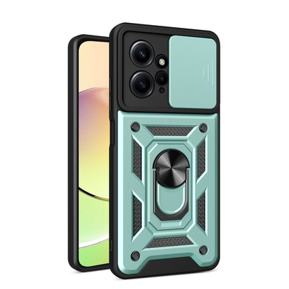 For Xiaomi Redmi Note 12 4G Global Sliding Camera Cover Design Phone Case(Dark Green) by buy2fix