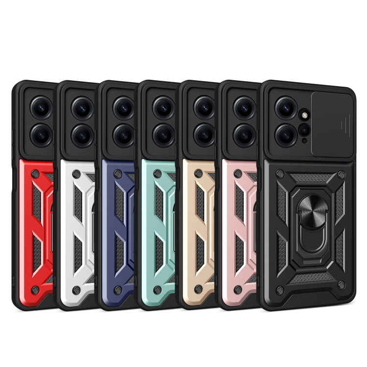 For Xiaomi Redmi Note 12 4G Global Sliding Camera Cover Design Phone Case(Dark Green) by buy2fix