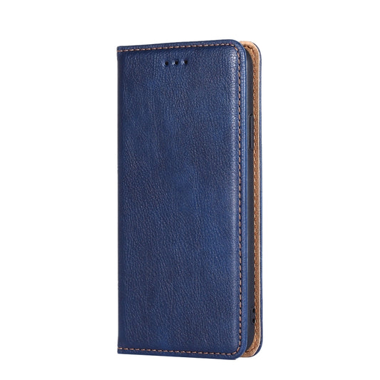 For Infinix Smart 6 plus Gloss Oil Solid Color Magnetic Leather Phone Case(Blue) - Infinix Cases by buy2fix | Online Shopping UK | buy2fix