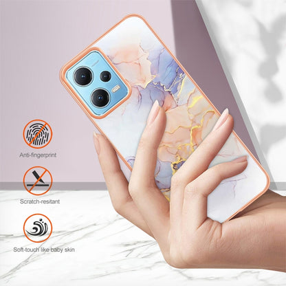 Electroplating IMD TPU Phone Case For Xiaomi Redmi Note 12 5G Global/Note 12 5G China/Poco X5 5G(White Marble) by buy2fix