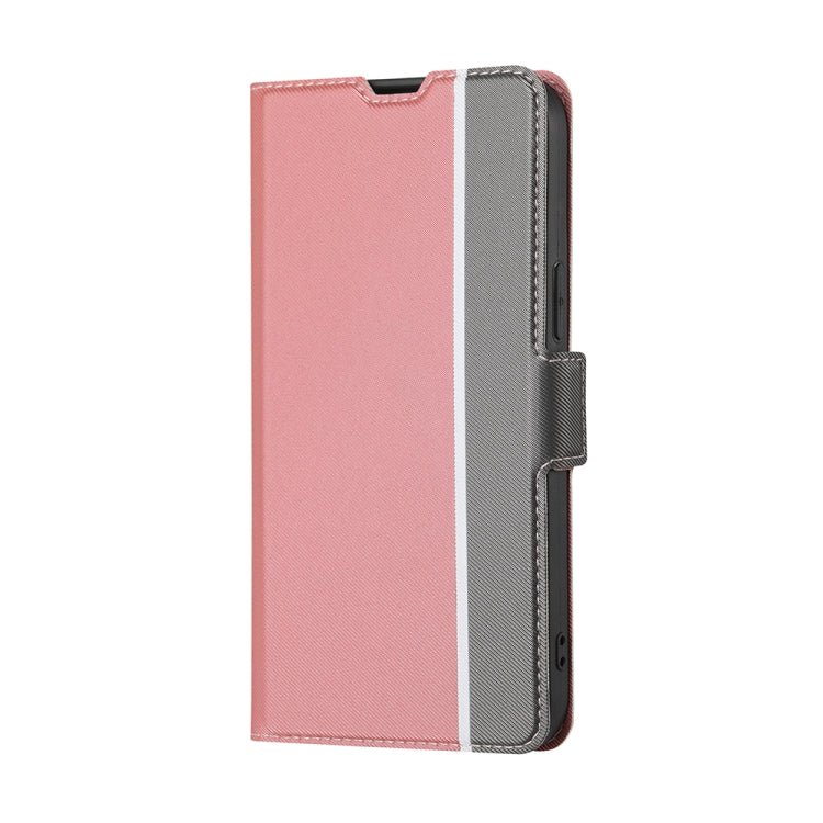 For Infinix Smart 7 Twill Texture Side Buckle Leather Phone Case(Pink) - Infinix Cases by buy2fix | Online Shopping UK | buy2fix