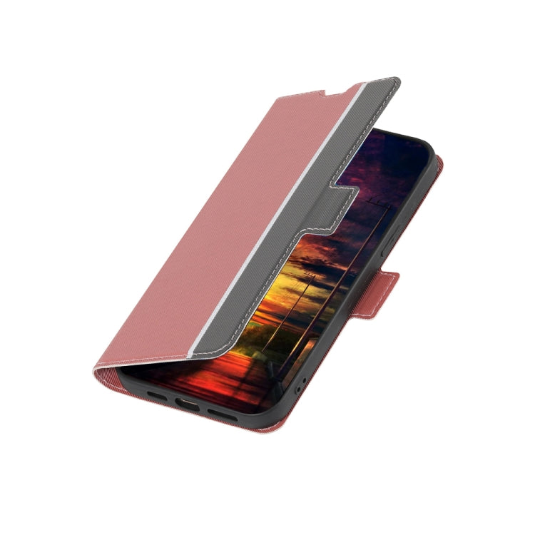 For Infinix Smart 7 Twill Texture Side Buckle Leather Phone Case(Pink) - Infinix Cases by buy2fix | Online Shopping UK | buy2fix
