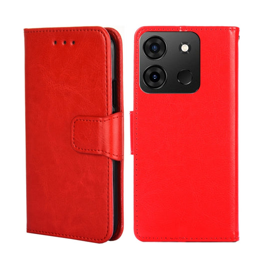 For Infinix Smart 7 Crystal Texture Leather Phone Case(Red) - Infinix Cases by buy2fix | Online Shopping UK | buy2fix