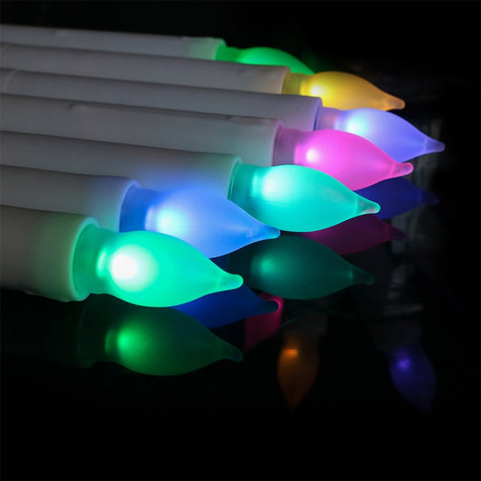 LED Electronic Candle Lights Flameless Long Rod Christmas Candle, Spec:Flashing Colorful Light - Christmas Decoration Lamps by buy2fix | Online Shopping UK | buy2fix