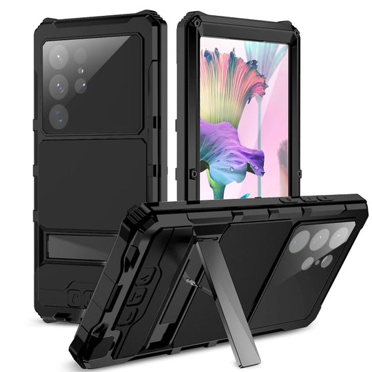 For Samsung Galaxy S23 Ultra 5G R-JUST RJ-56 3rd Gen Life Waterproof Dustproof Shockproof Phone Case(Black)
