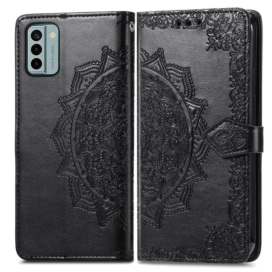 For Nokia G22 Mandala Flower Embossed Leather Phone Case(Black) by buy2fix