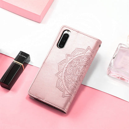 For Sony Xperia 10 IV Mandala Flower Embossed Leather Phone Case(Rose Gold) by buy2fix