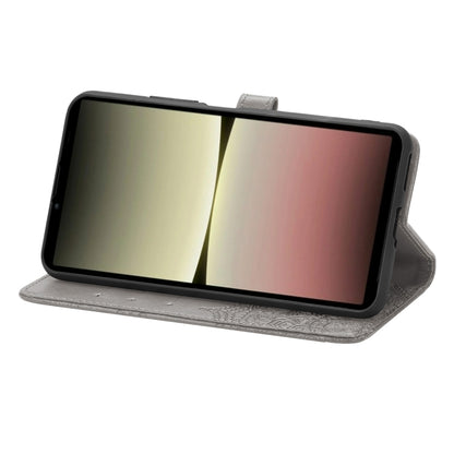 For Sony Xperia 10 IV Mandala Flower Embossed Leather Phone Case(Grey) by buy2fix