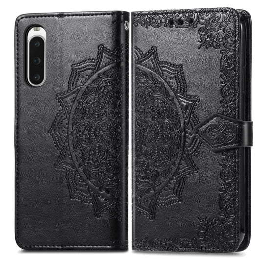 For Sony Xperia 10 IV Mandala Flower Embossed Leather Phone Case(Black) by buy2fix