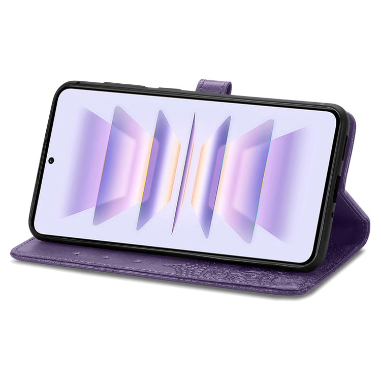For Xiaomi Redmi K60 Pro Mandala Flower Embossed Leather Phone Case(Purple) by buy2fix