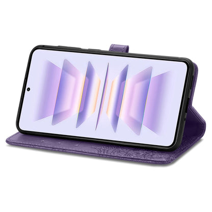 For Xiaomi Redmi K60 Pro Mandala Flower Embossed Leather Phone Case(Purple) by buy2fix