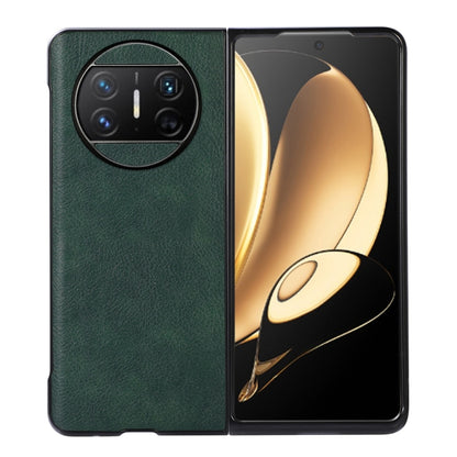 For Huawei Mate X3 Two-color Litchi Texture PU Phone Case(Green) - Huawei Cases by buy2fix | Online Shopping UK | buy2fix