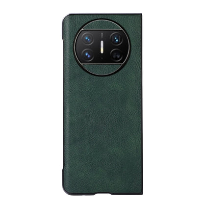 For Huawei Mate X3 Two-color Litchi Texture PU Phone Case(Green) - Huawei Cases by buy2fix | Online Shopping UK | buy2fix