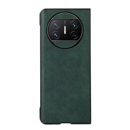 For Huawei Mate X3 Two-color Litchi Texture PU Phone Case(Green) - Huawei Cases by buy2fix | Online Shopping UK | buy2fix