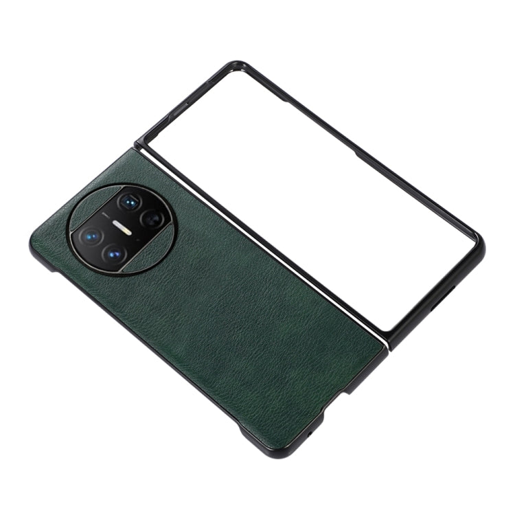 For Huawei Mate X3 Two-color Litchi Texture PU Phone Case(Green) - Huawei Cases by buy2fix | Online Shopping UK | buy2fix