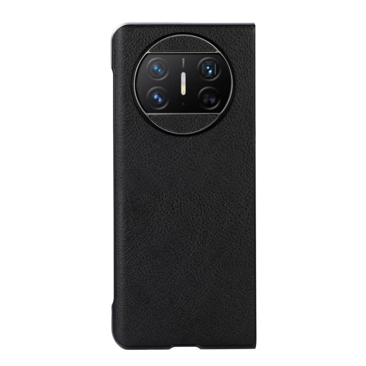 For Huawei Mate X3 Two-color Litchi Texture PU Phone Case(Black) - Huawei Cases by buy2fix | Online Shopping UK | buy2fix