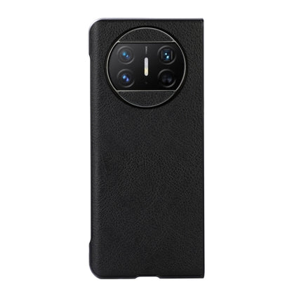 For Huawei Mate X3 Two-color Litchi Texture PU Phone Case(Black) - Huawei Cases by buy2fix | Online Shopping UK | buy2fix