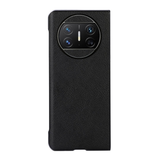 For Huawei Mate X3 Two-color Litchi Texture PU Phone Case(Black) - Huawei Cases by buy2fix | Online Shopping UK | buy2fix