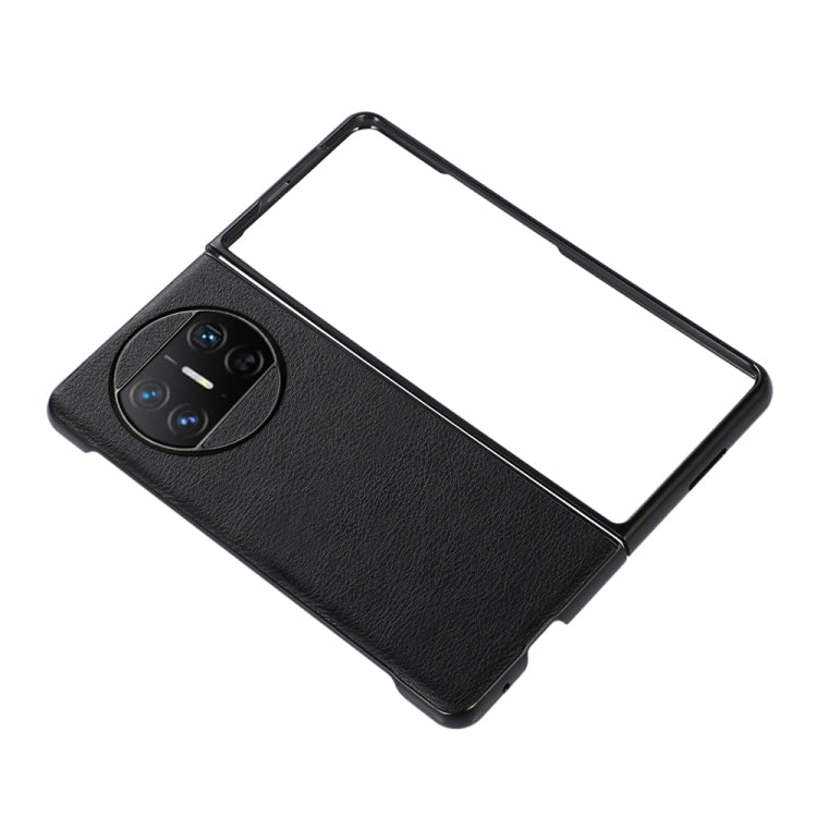 For Huawei Mate X3 Two-color Litchi Texture PU Phone Case(Black) - Huawei Cases by buy2fix | Online Shopping UK | buy2fix