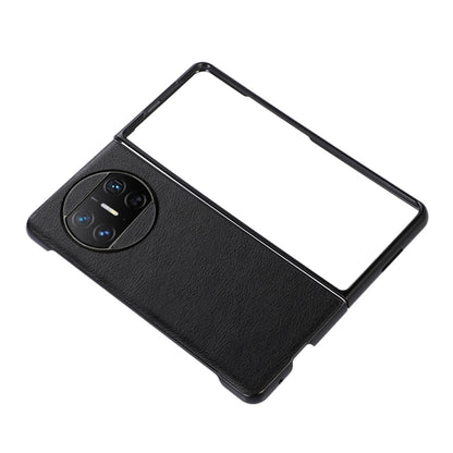 For Huawei Mate X3 Two-color Litchi Texture PU Phone Case(Black) - Huawei Cases by buy2fix | Online Shopping UK | buy2fix