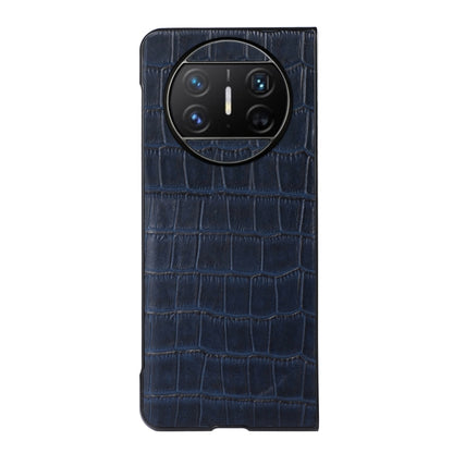For Huawei Mate X3 Crocodile Texture Genuine Leather Phone Case(Blue) - Huawei Cases by buy2fix | Online Shopping UK | buy2fix