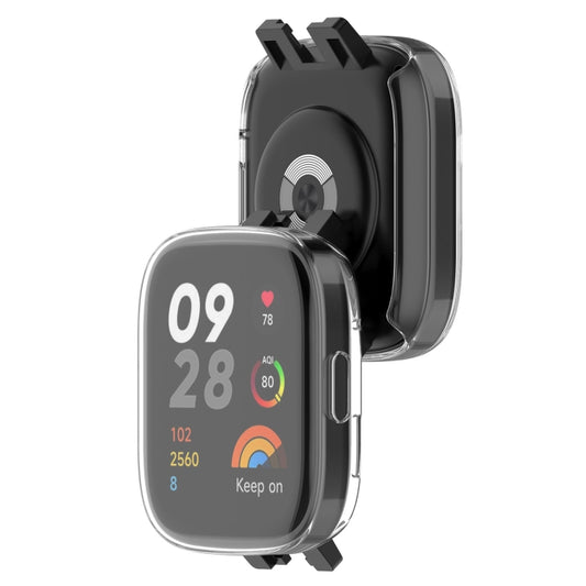 For Redmi Watch 3 Full Coverage TPU Electroplating Watch Protective Case(Transparent) - Watch Cases by buy2fix | Online Shopping UK | buy2fix