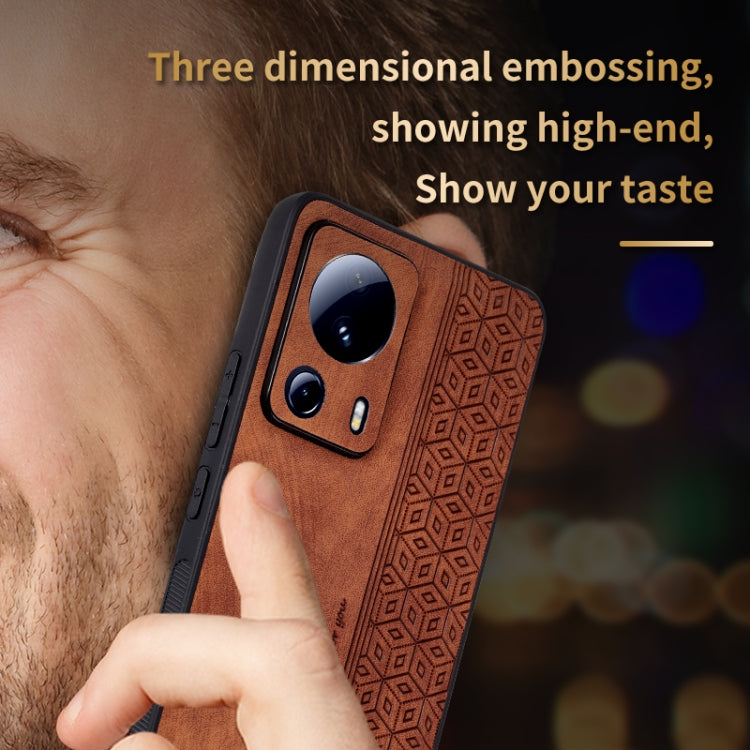 For Xiaomi 13 Lite / Civi 2 AZNS 3D Embossed Skin Feel Phone Case(Purple) - Xiaomi Cases by AZNS | Online Shopping UK | buy2fix