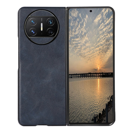 For Huawei Mate X3 Cowhide Texture PU Phone Case(Blue) - Huawei Cases by buy2fix | Online Shopping UK | buy2fix