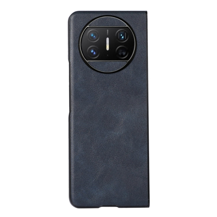 For Huawei Mate X3 Cowhide Texture PU Phone Case(Blue) - Huawei Cases by buy2fix | Online Shopping UK | buy2fix