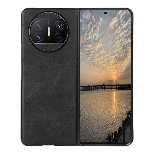 For Huawei Mate X3 Cowhide Texture PU Phone Case(Black) - Huawei Cases by buy2fix | Online Shopping UK | buy2fix