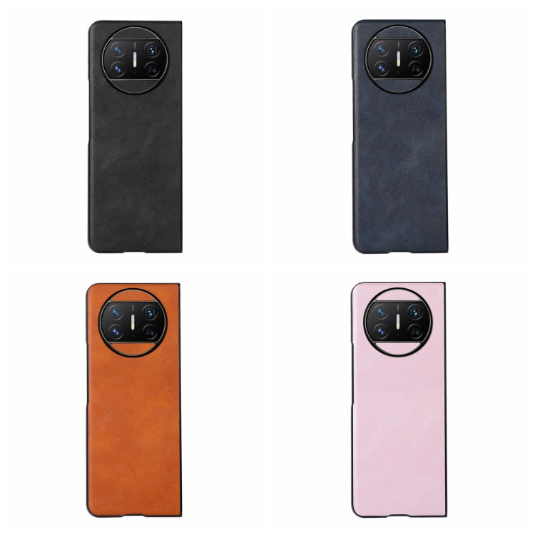For Huawei Mate X3 Cowhide Texture PU Phone Case(Black) - Huawei Cases by buy2fix | Online Shopping UK | buy2fix