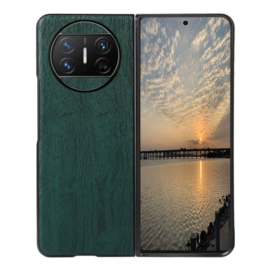 For Huawei Mate X3 Wood Texture PU Phone Case(Green) - Huawei Cases by buy2fix | Online Shopping UK | buy2fix