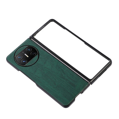 For Huawei Mate X3 Wood Texture PU Phone Case(Green) - Huawei Cases by buy2fix | Online Shopping UK | buy2fix