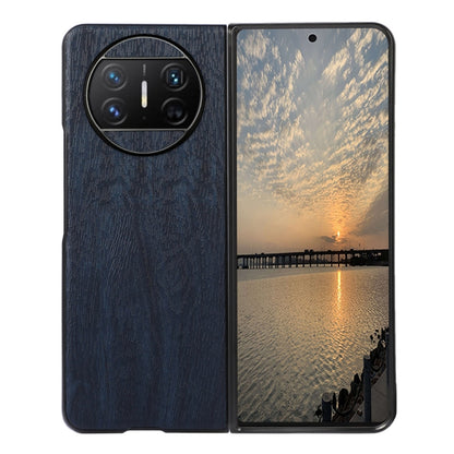 For Huawei Mate X3 Wood Texture PU Phone Case(Blue) - Huawei Cases by buy2fix | Online Shopping UK | buy2fix