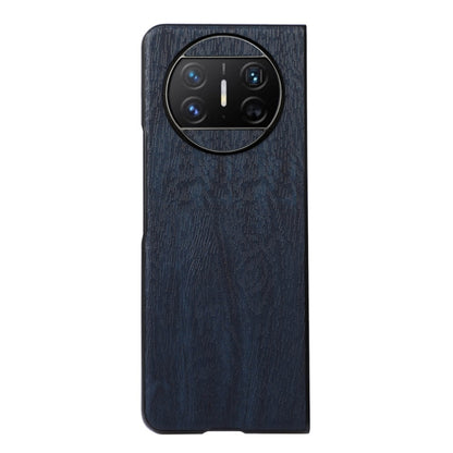 For Huawei Mate X3 Wood Texture PU Phone Case(Blue) - Huawei Cases by buy2fix | Online Shopping UK | buy2fix