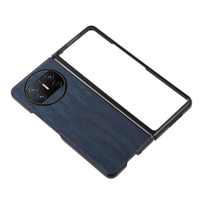 For Huawei Mate X3 Wood Texture PU Phone Case(Blue) - Huawei Cases by buy2fix | Online Shopping UK | buy2fix