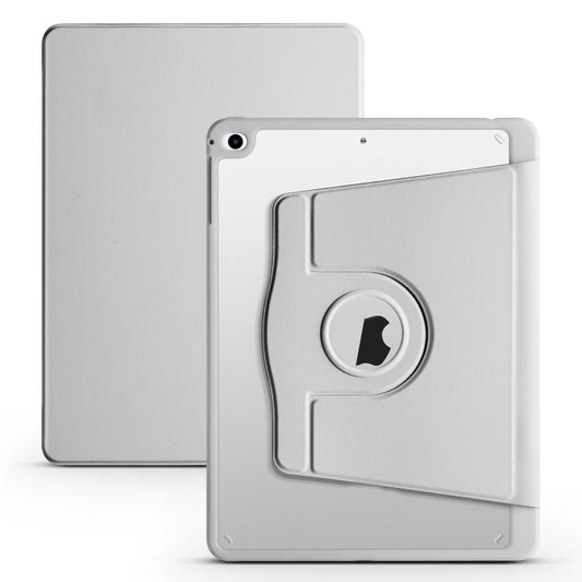 For iPad Air / Air 2 / 9.7 2018 / 2017 Acrylic 360 Degree Rotation Holder Tablet Leather Case(Grey) - iPad 9.7 (2018) & (2017) Cases by buy2fix | Online Shopping UK | buy2fix