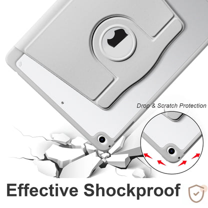 For iPad Air / Air 2 / 9.7 2018 / 2017 Acrylic 360 Degree Rotation Holder Tablet Leather Case(Grey) - iPad 9.7 (2018) & (2017) Cases by buy2fix | Online Shopping UK | buy2fix