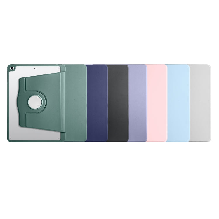 For iPad Air / Air 2 / 9.7 2018 / 2017 Acrylic 360 Degree Rotation Holder Tablet Leather Case(Grey) - iPad 9.7 (2018) & (2017) Cases by buy2fix | Online Shopping UK | buy2fix
