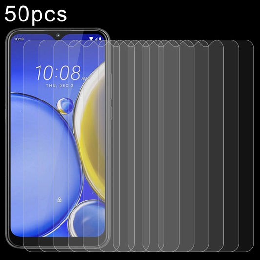 For HTC Wildfire E2 Play 50pcs 0.26mm 9H 2.5D Tempered Glass Film - Others by buy2fix | Online Shopping UK | buy2fix