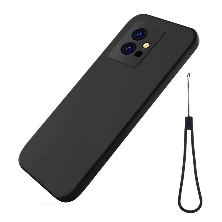Pure Color Liquid Silicone Shockproof Phone Case for vivo Y75 5G / Y55 5G / T1 5G Indian / Y33s 5G / Y30 5G / Y55s 5G(Black) - vivo Cases by buy2fix | Online Shopping UK | buy2fix