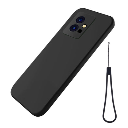 Pure Color Liquid Silicone Shockproof Phone Case for vivo Y75 5G / Y55 5G / T1 5G Indian / Y33s 5G / Y30 5G / Y55s 5G(Black) - vivo Cases by buy2fix | Online Shopping UK | buy2fix