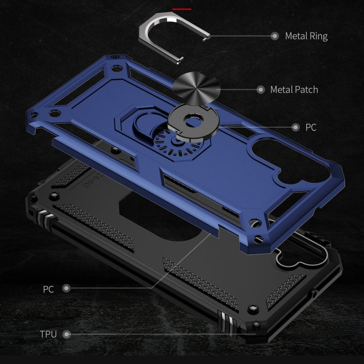 For Samsung Galaxy A24 4G Shockproof TPU + PC Phone Case(Blue) by buy2fix