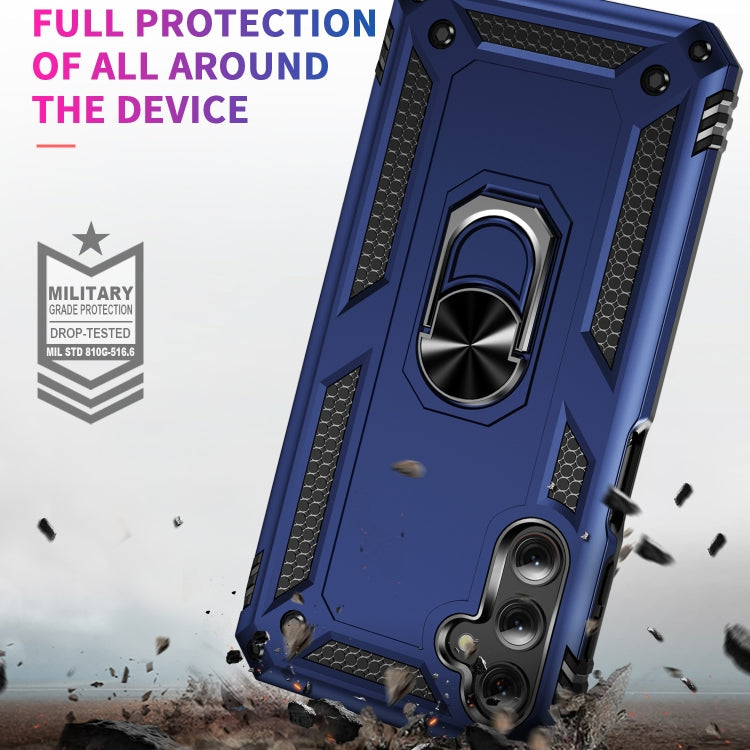 For Samsung Galaxy A24 4G Shockproof TPU + PC Phone Case(Blue) by buy2fix