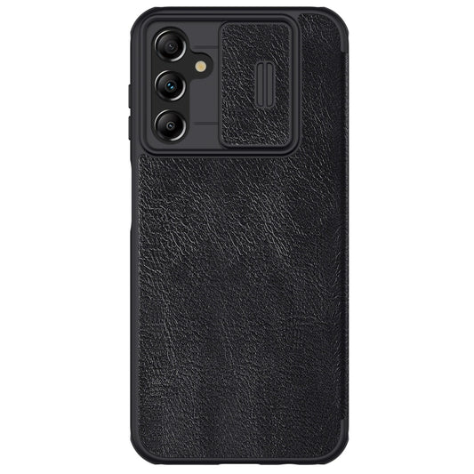 For Samsung Galaxy A14 4G NILLKIN QIN Series Pro Sliding Camera Cover Design Leather Phone Case(Black) - Galaxy Phone Cases by NILLKIN | Online Shopping UK | buy2fix